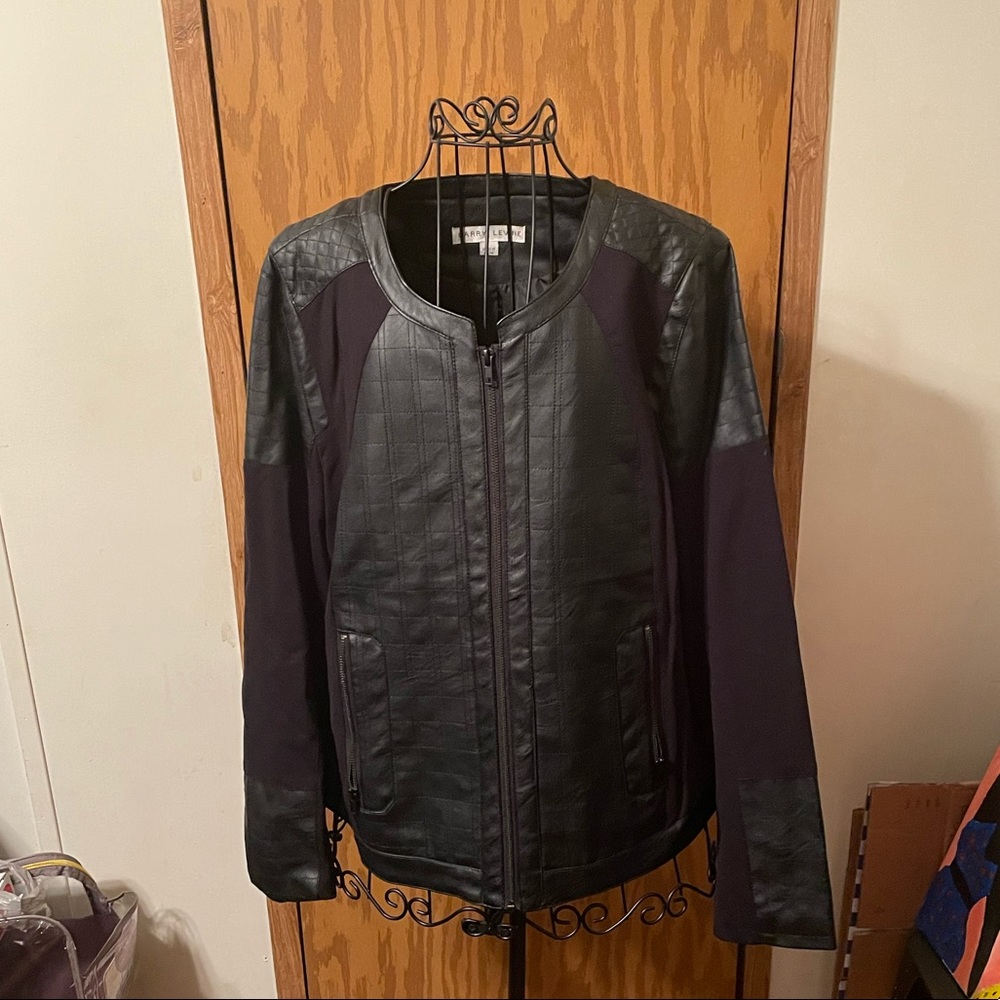 Black leather jacket